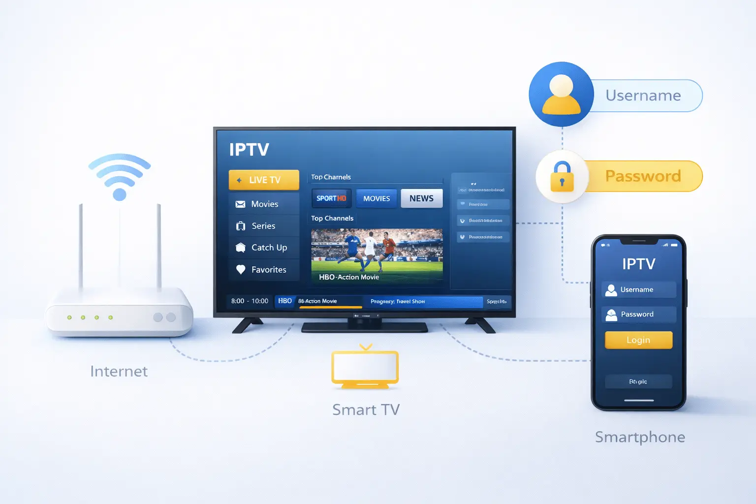 IPTV Smarters Pro login screen for iptv subscription cyprus